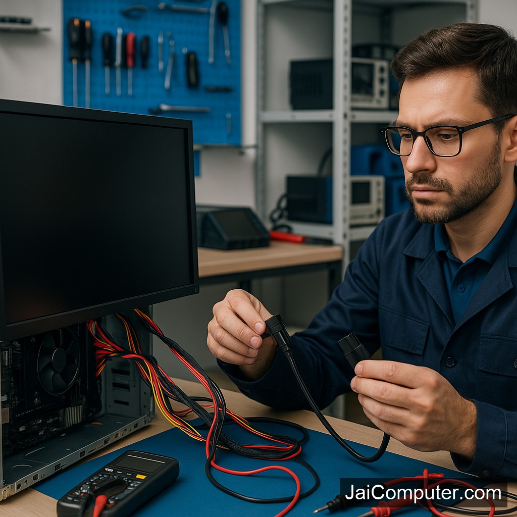 Computer Display Black Hai? Monitor aur Power Supply Check Karein